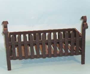 Very heavy duty fire grate with hand forged 'swan neck' ends