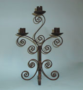 Table top candlebra - made totally out of hand forged scrolls