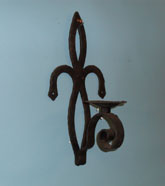 Wall light / candleabra 'forge mottled' can be double