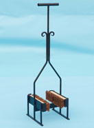 Boot scrapper with grab handle for support